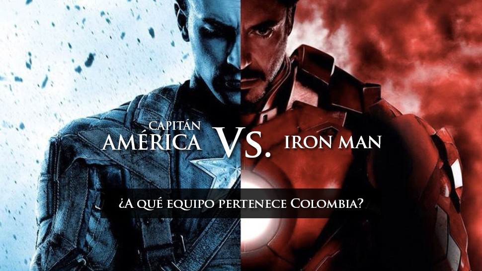 Capitán América Vs Iron Man: ¿A qué equipo pertenece Colombia?