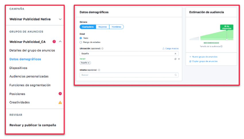 Segmentación de machine learning en redes sociales.